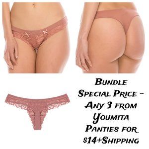 Youmita Jewel Embroidery Thong